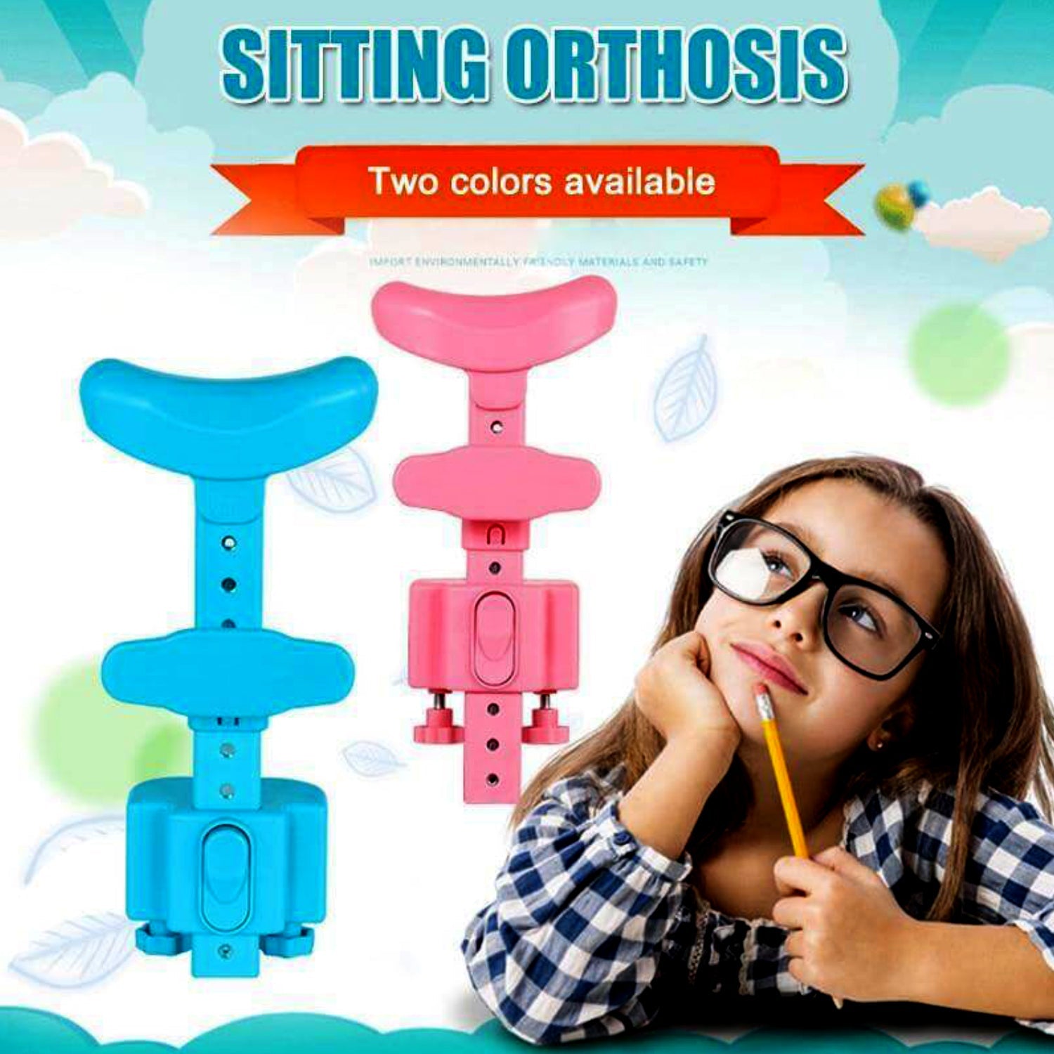 Student Sitting Posture Corrector Child Protector, Kids Sitting Posture Corrector for Reading Writing Adjustable Sitting Support Brace Eye Protection, School Gifts (1 Pc) Student Sitting Posture Corrector Child Protector, Kids Sitting Posture Corrector for Reading Writing Adjustable Sitting Support Brace Eye Protection, School Gifts (1 Pc)